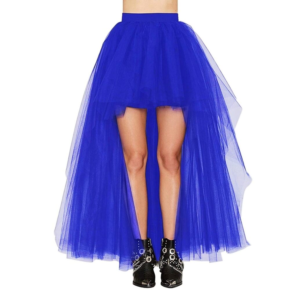 4493 High Low Long Tutu Tulle Skirt Halloween Party Costume Princess